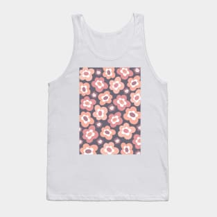 Funky Floral Pattern in Pink and Lavender Tank Top
